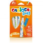 Carioca super lavabila, 6 culori/cutie, CARIOCA Baby 2+