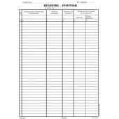 Registru inventar, A4, tipar fata, 100 file/carnet