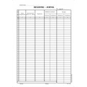 Registru jurnal, A4, tipar fata, 100 file/carnet