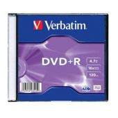 DVD+R , 4.7GB, 16X, carcasa slim, VERBATIM Matt Silver