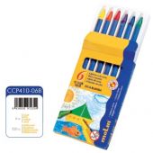 Creioane colorate, cerate, 6 culori/set, MOLIN Color Plus