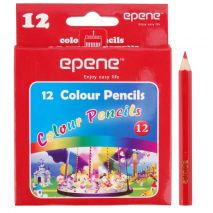 Creioane colorate, 1/2, corp hexagonal, 12 culori/cutie, EPENE