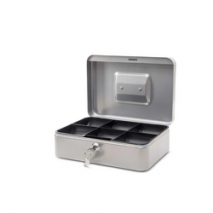 Caseta (cutie) metalica pentru bani, 250 x 190 x 90 mm, MAUL - neagra