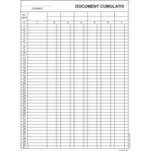 Document cumulativ, vertical, A4, tipar fata, 100 file/carnet