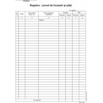 Registru jurnal de incasari si plati, A4, tipar fata, 100 file/carnet