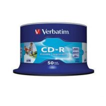 CD-R , 700MB, 52X, 50 buc/bulk, printabil, VERBATIM AZO Wide Printable - ID Branded