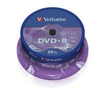 DVD+R , 4.7GB, 16X, 25 buc/bulk, VERBATIM Matt Silver
