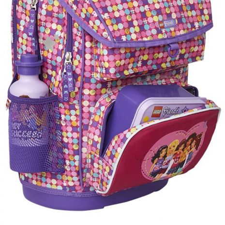 Ghiozdan scoala Maxi + sac sport LEGO Core Line - design Friends Confetti