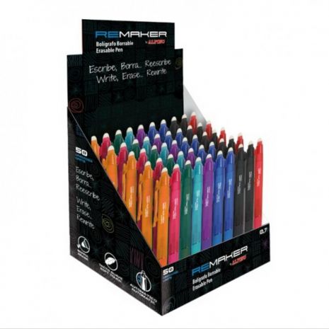 Display pix erasable ReMaker Soft 0.7mm, 50 buc/display - culori asortate