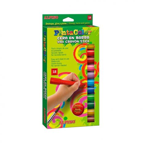 Creioane cerate 12 culori/cutie, ALPINO PintaColor