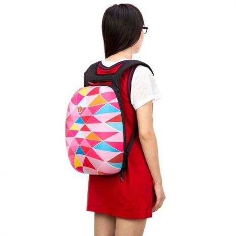 Rucsac ZIP..IT Shell - triunghiuri roz - EAN 7290106145917