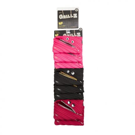 Clip-strip 8 buc. penare cu fermoar, ZIP..IT Grillz Monster Jumbo - 3 culori asortate - EAN 72901031