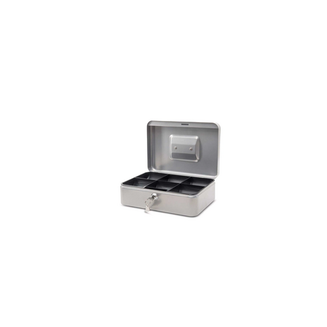 Caseta (cutie) metalica pentru bani, 250 x 190 x 90 mm, MAUL - neagra