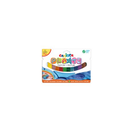 Plastelina fara gluten, 12.5 grame x 12 culori/cutie, CARIOCA Plasty