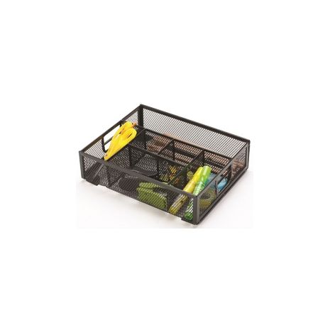 Suport metalic pentru accesorii de birou, 6 compartimente, Mesh