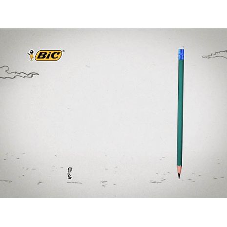 Creion cu mina grafit, HB, cu radiera, hexagonal, BIC Evolution