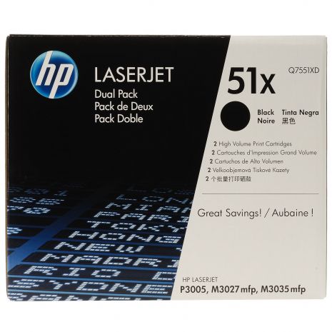 HP Toner Q7551XD x 2