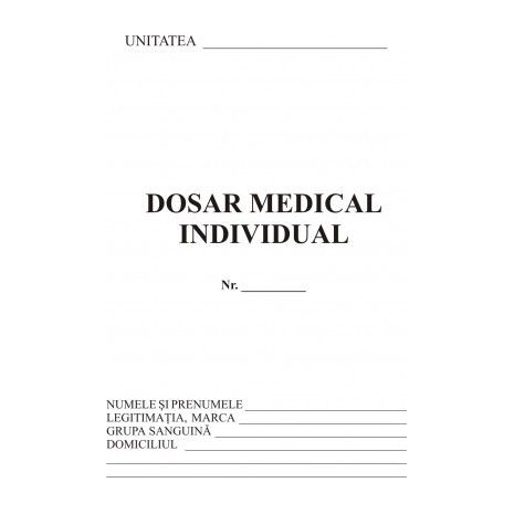 Dosar medical individual, A5, tipar fata/verso, 20 file/carnet