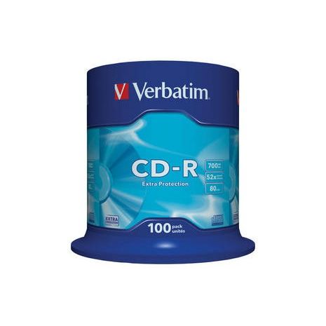 CD-R , 700MB, 52X, 100 buc/bulk, VERBATIM Extra Protection