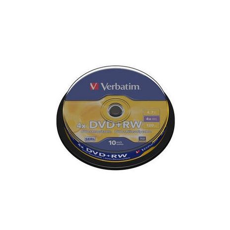 DVD+RW , 4.7GB, 4X, 10 buc/bulk, VERBATIM Matt Silver