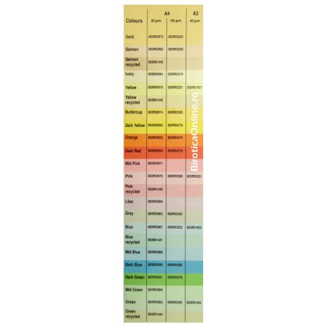 Hartie color, A4, 80 g/mp, 500 coli/top, XEROX Symphony