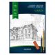 Bloc desen A3, 20 file - 120g/mp, AURORA Grain - carton alb