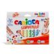 Set 12 markere lavabile, cu 12 stampile diverse forme, cutie carton, CARIOCA Stamp markers