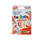 Set 6 markere lavabile, cu 6 stampile diverse forme, cutie carton, CARIOCA Stamp markers