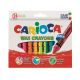 Creioane cerate rotunde, lavabile, 24 culori/cutie, CARIOCA Wax Crayon Jumbo