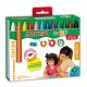 Creioane cerate, cutie carton, 12 culori/set, ALPINO Baby