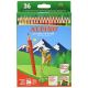 Creioane colorate, cutie carton, 36 culori/set, ALPINO