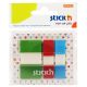 Stick index plastic transparent color 45 x 25 mm, 2 x 25 file/set, Stick"n - 2 culori neon