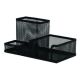 Suport metalic pentru accesorii de birou, 3 compartimente, Mesh