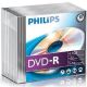 DVD-R , 4.7GB, 16X, carcasa slim, PHILIPS